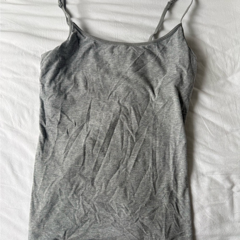 basic grey tank top body bleu vintage cami top with built in bra